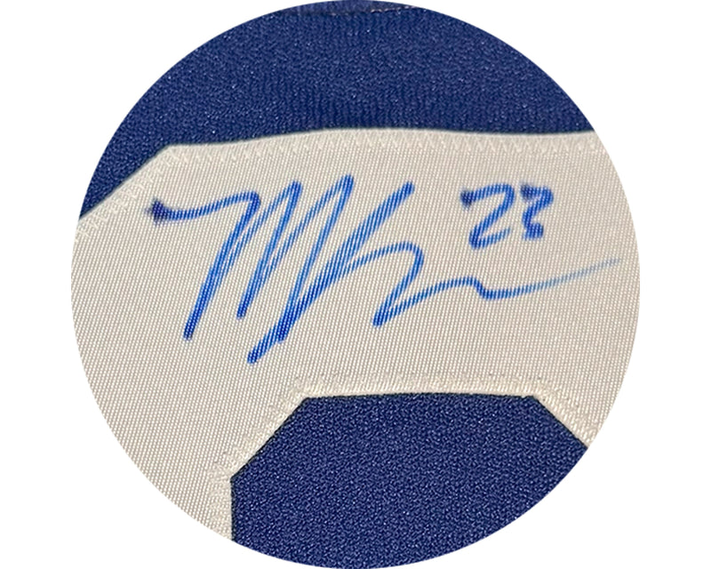 Matthew Knies Autographed MIC Toronto Maple Leafs Home Blue Adidas Pro Jersey-2