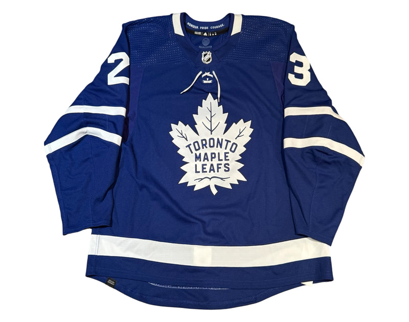 Matthew Knies Autographed MIC Toronto Maple Leafs Home Blue Adidas Pro Jersey-3