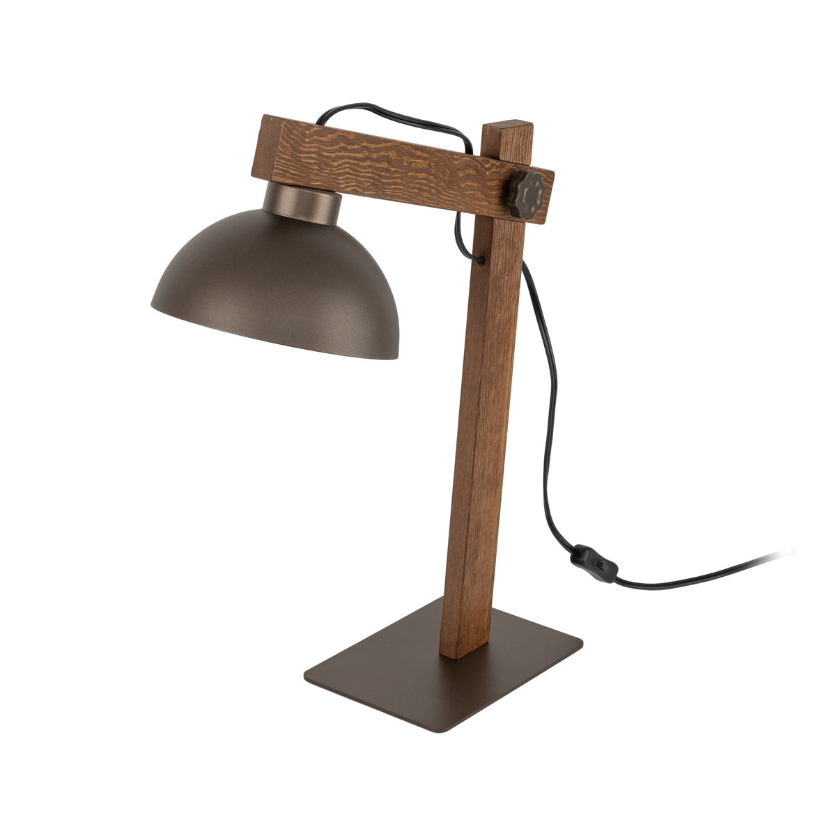 OSLO Brown Scandinavian Table Lamp for Bedroom & Nightstand-8