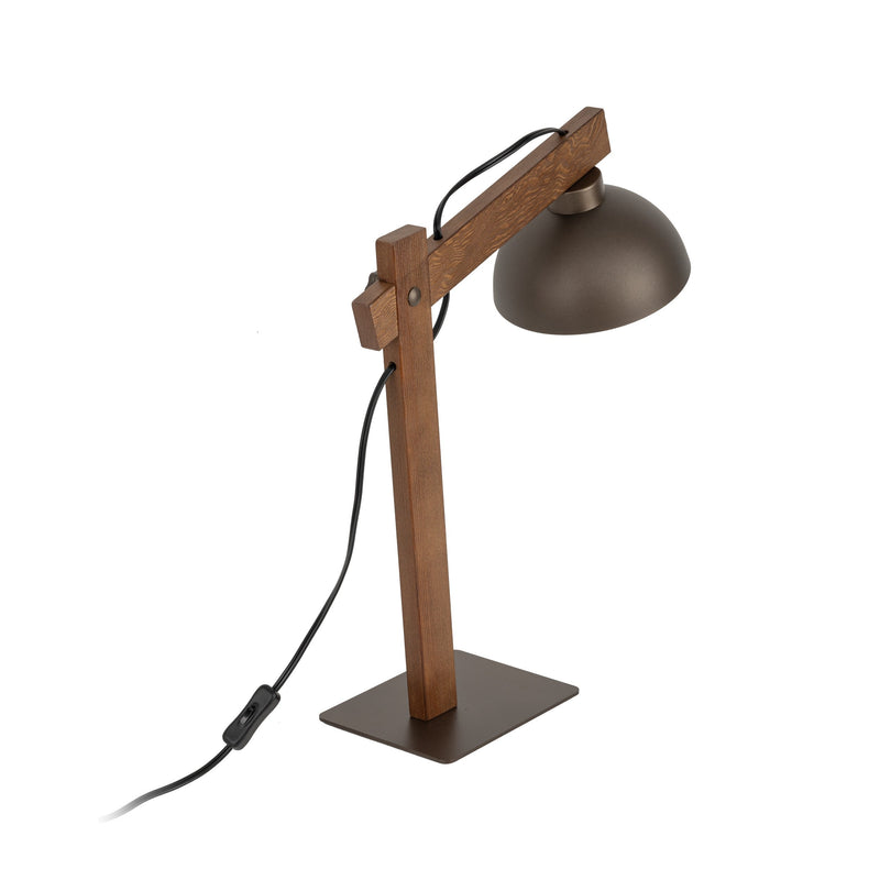 OSLO Brown Scandinavian Table Lamp for Bedroom & Nightstand-9
