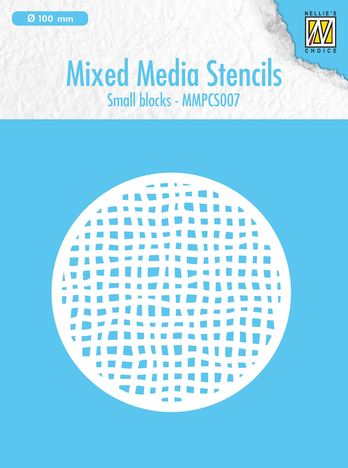 Nellie's Choice Mixed Media Round Stencil - Small Blocks-1
