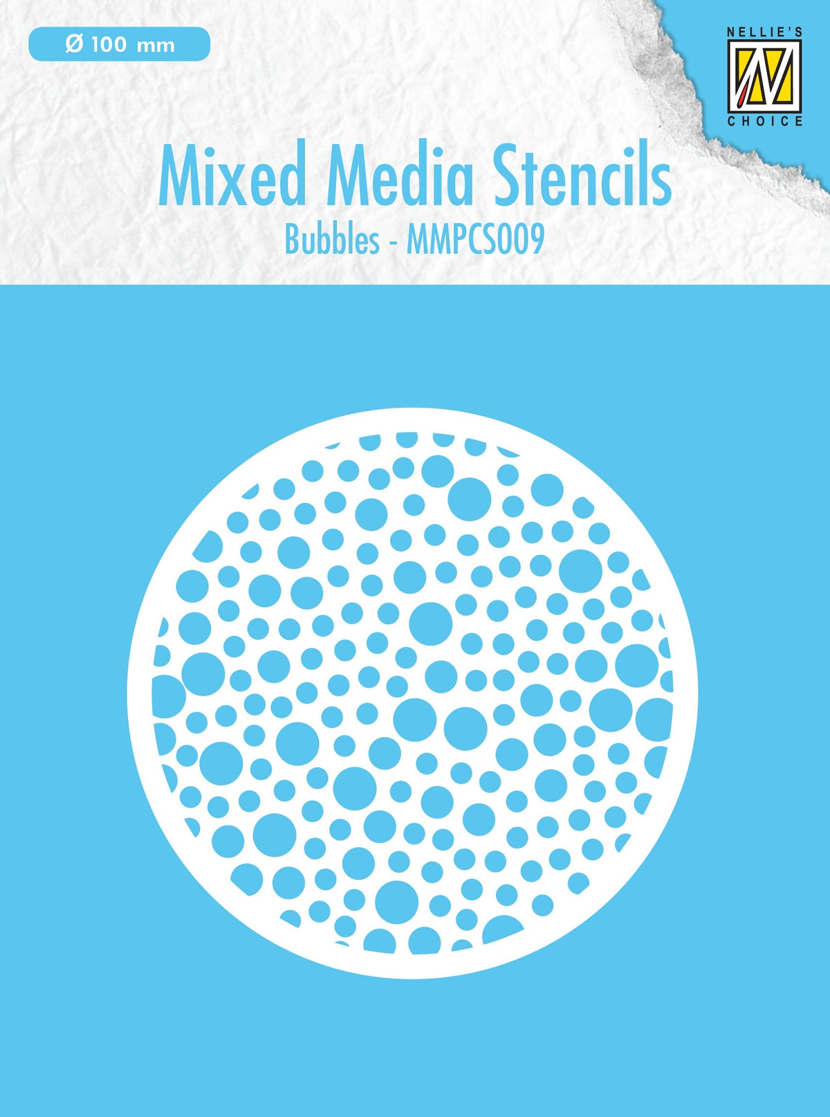 Nellie's Choice Mixed Media Round Stencil - Bubbles-1