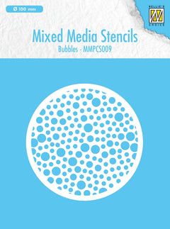 Nellie's Choice Mixed Media Round Stencil - Bubbles-1