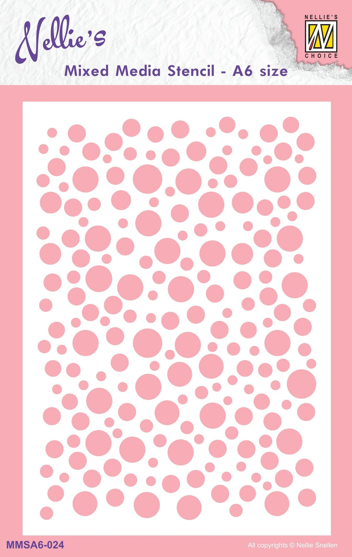 Nellie's Choice Mixed Media Stencil A6 Size - Bubbles-2-1