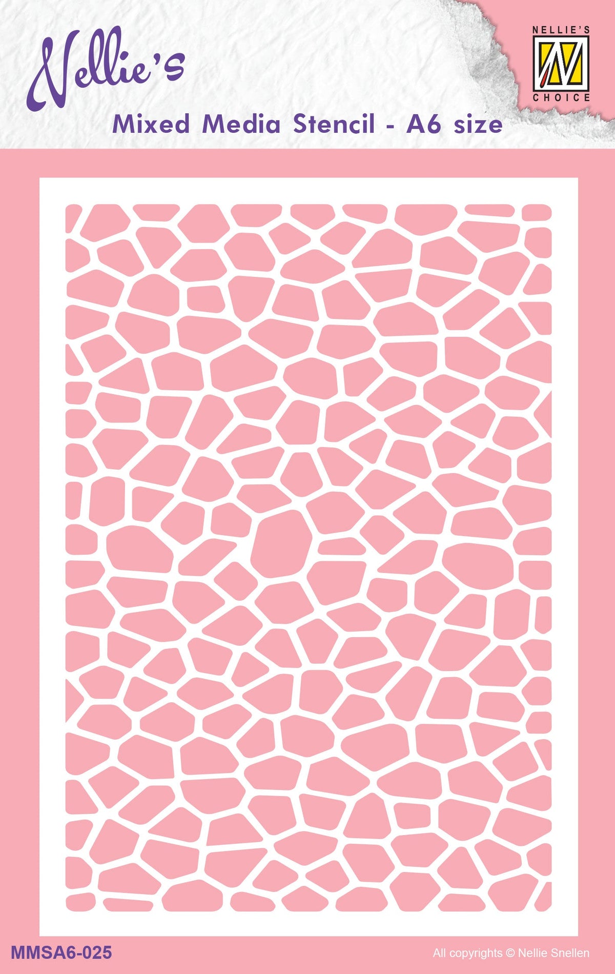 Nellie's Choice Mixed Media Stencil A6 Size - Stone Pavement-1