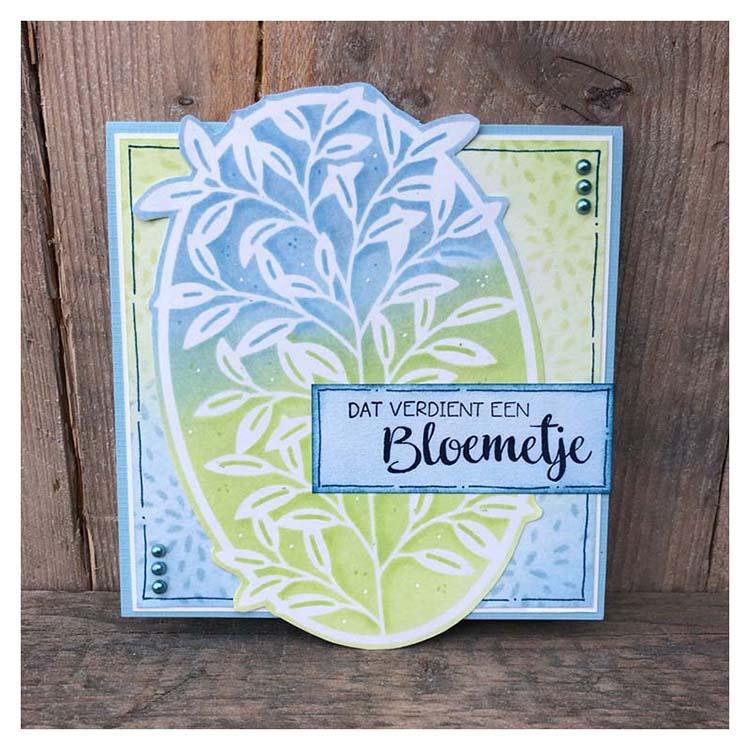 Nellie's Choice A6 Mixed Media Stencil Frame with Flower Branch-2