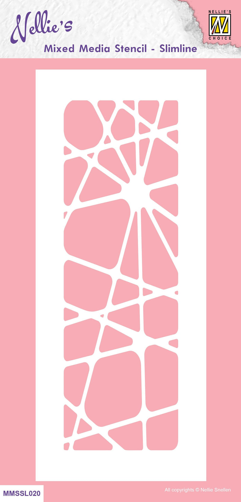 Nellie's Choice Mixed Media Stencil - Slim Line - Abstract-1