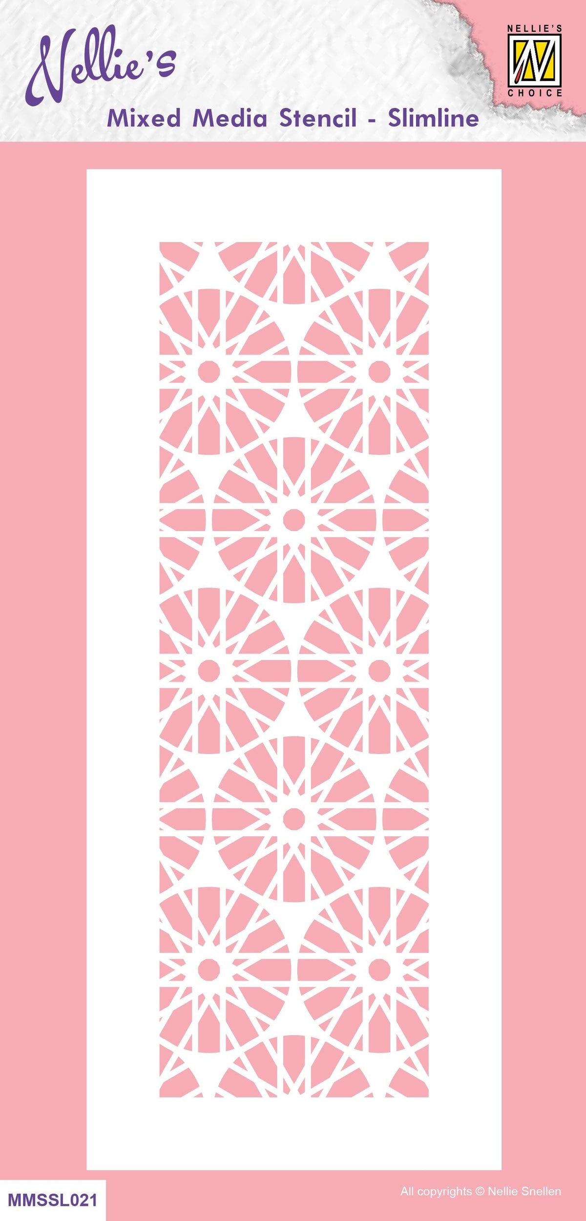 Nellie's Choice Mixed Media Stencil - Slim Line - Crystal-1