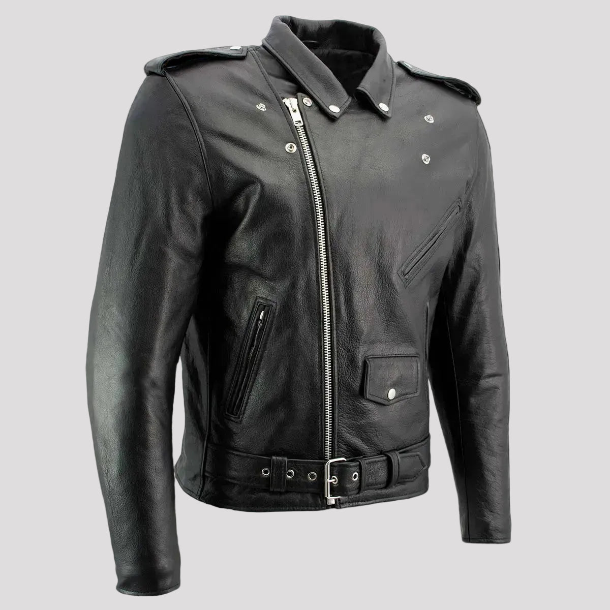 X Element Men's Leather Motorcycle Jacket-4