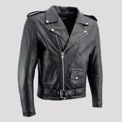 X Element Men's Leather Motorcycle Jacket-5