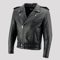 X Element Men's Leather Motorcycle Jacket-6