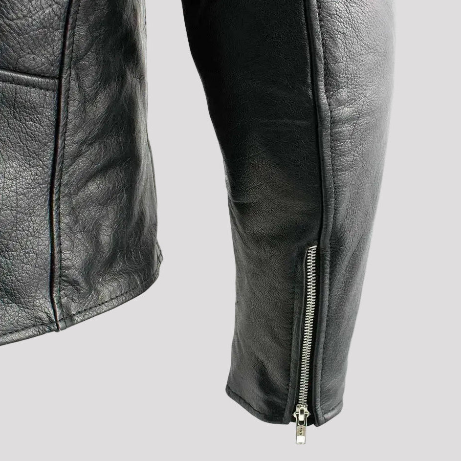 X Element Men's Leather Motorcycle Jacket-9