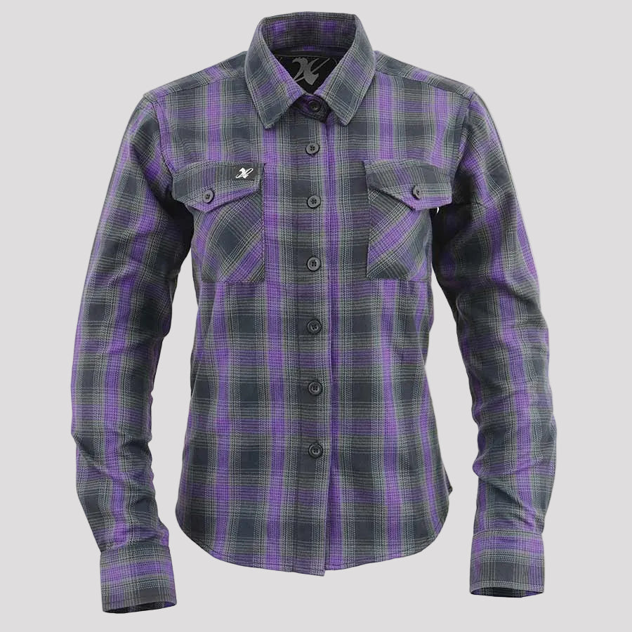 Milwaukee Leather Women's Armoured Plaid Shirt-6