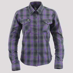Milwaukee Leather Women's Armoured Plaid Shirt-6