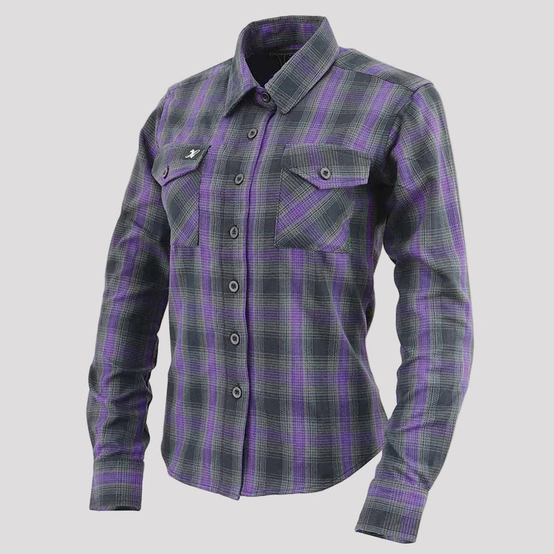 Milwaukee Leather Women's Armoured Plaid Shirt-2