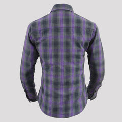 Milwaukee Leather Women's Armoured Plaid Shirt-3