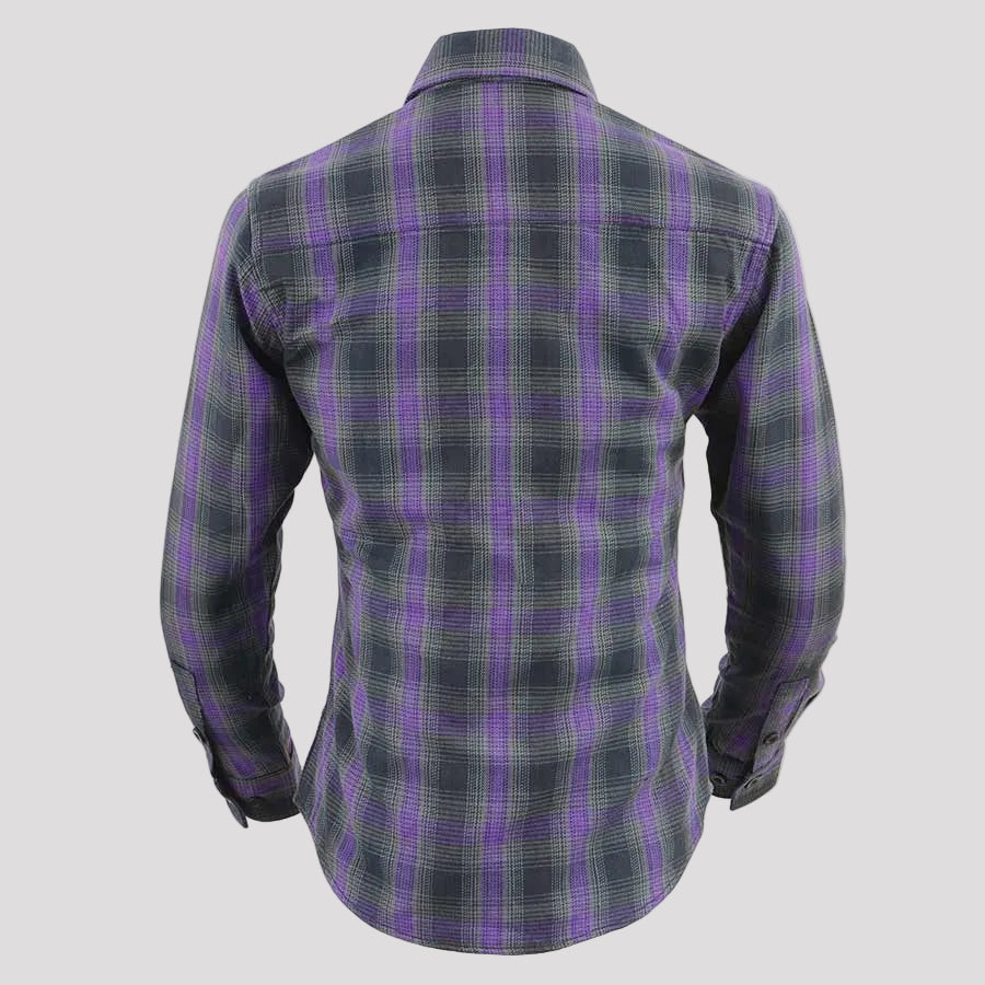 Milwaukee Leather Women's Armoured Plaid Shirt-3