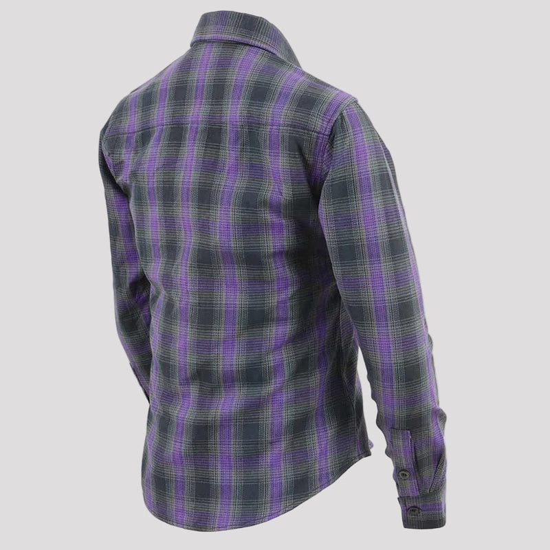 Milwaukee Leather Women's Armoured Plaid Shirt-4
