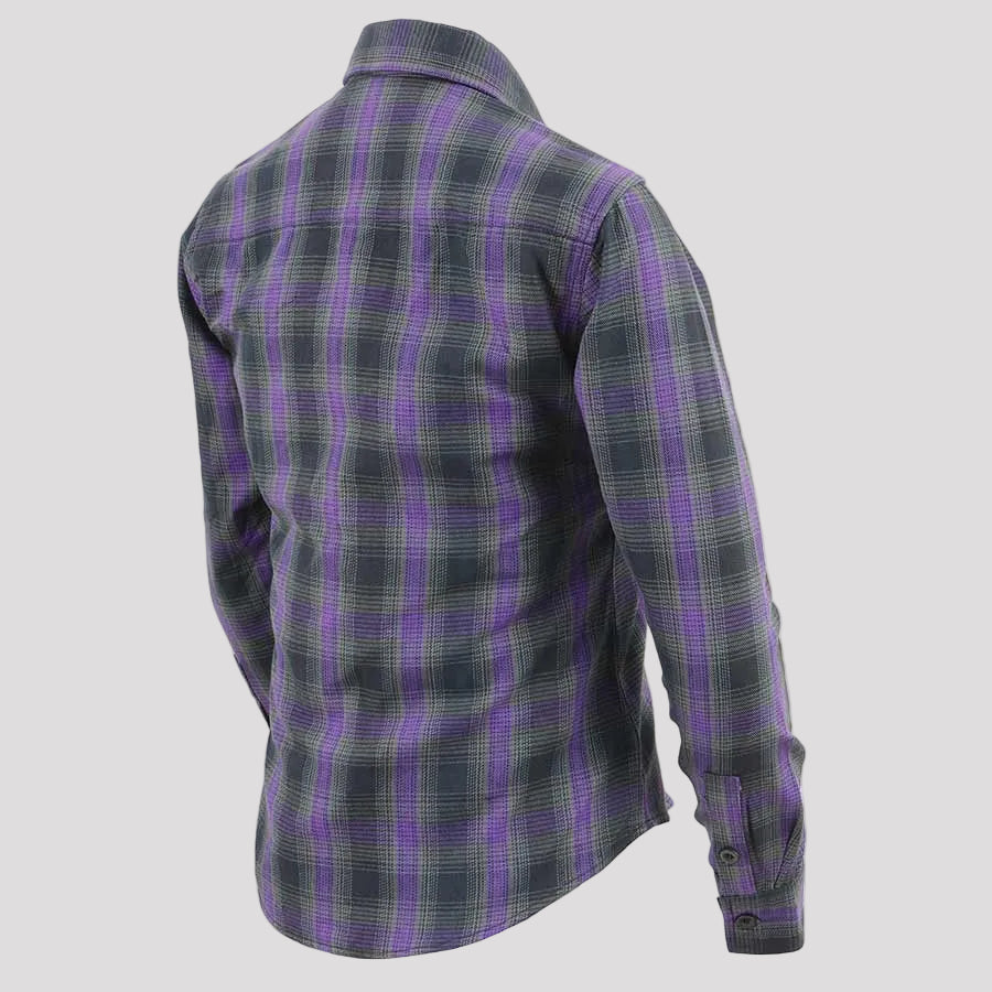 Milwaukee Leather Women's Armoured Plaid Shirt-4