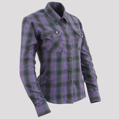 Milwaukee Leather Women's Armoured Plaid Shirt-5