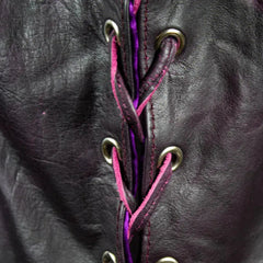 Open Road Women's Lace Side Leather Vest-10