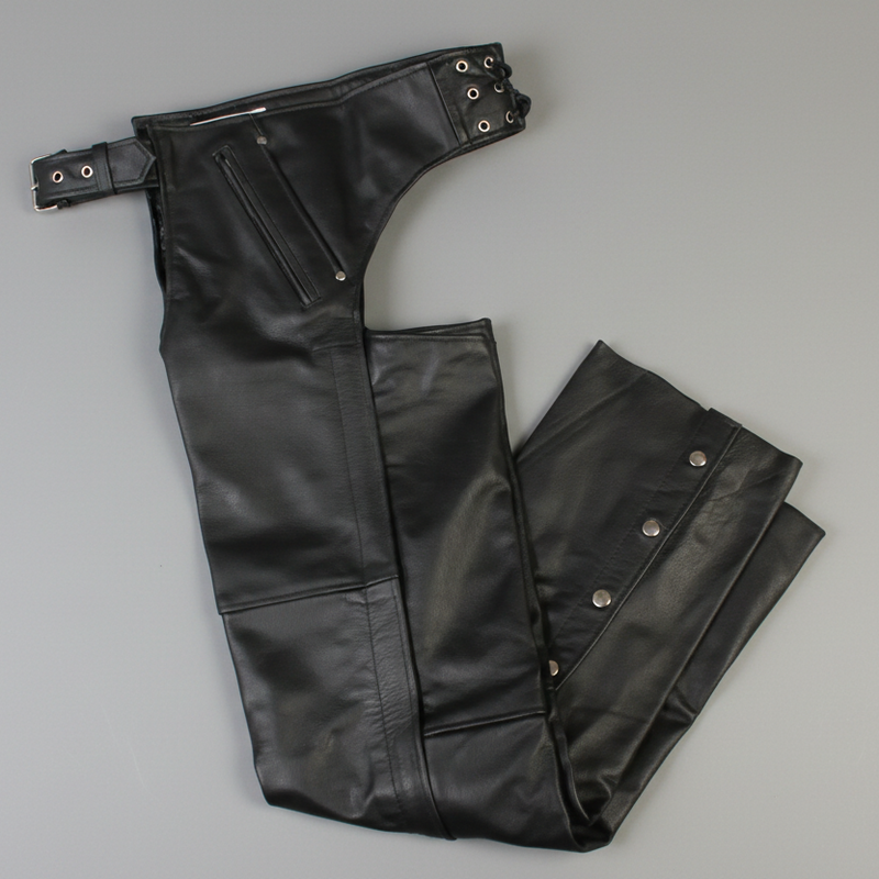 Open Road Unisex 4 Pocket Premium Leather Chaps-2