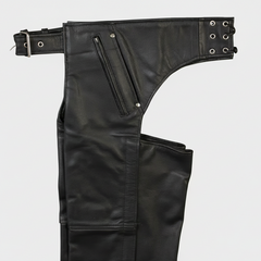 Open Road Unisex 4 Pocket Premium Leather Chaps-4