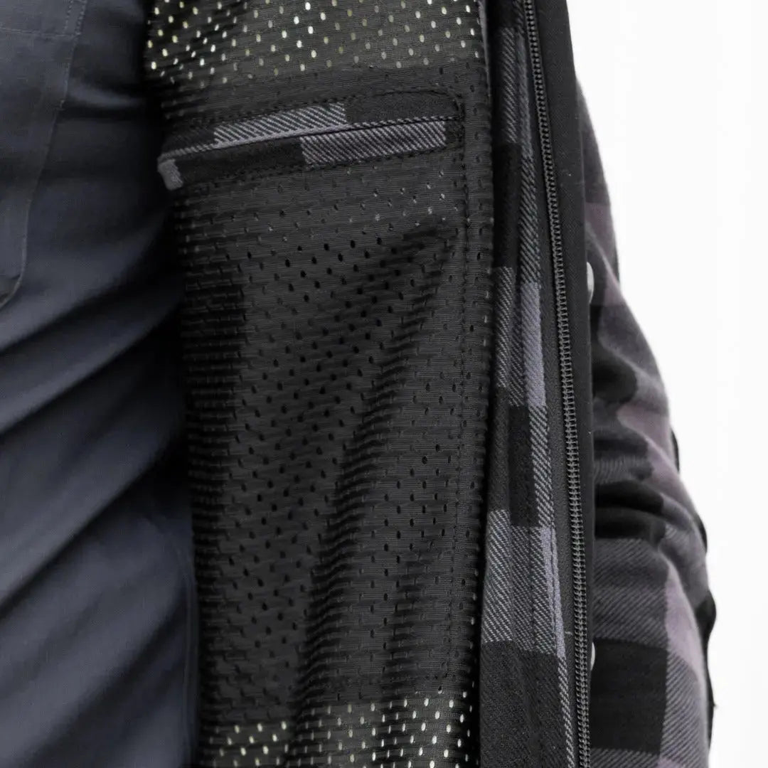 Men's Armored Flannel Biker Shirt with Extra Protection-5