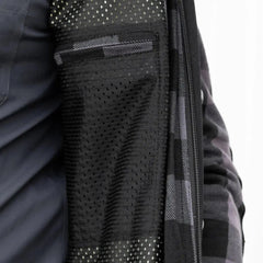 Men's Armored Flannel Biker Shirt with Extra Protection-5