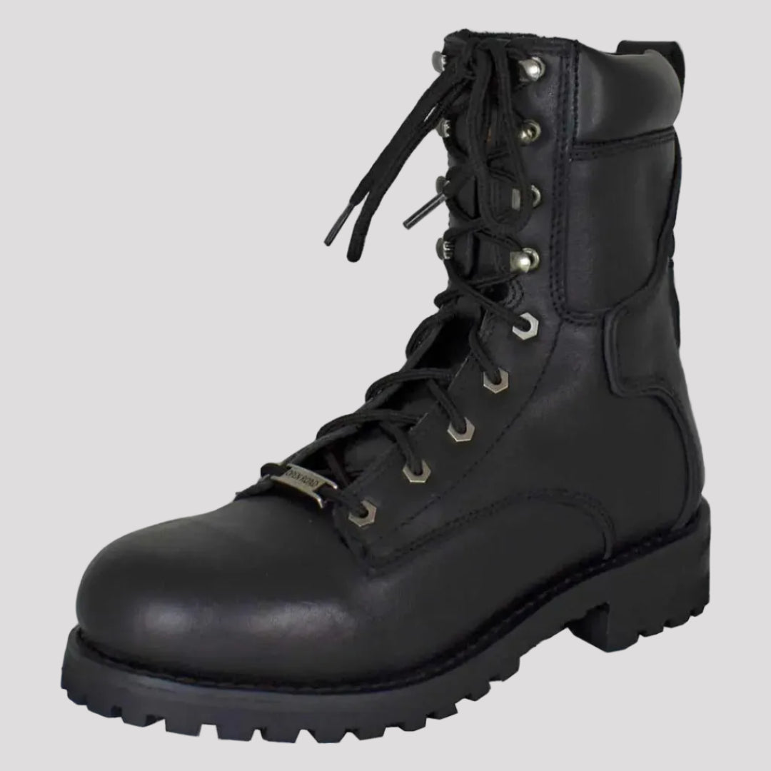 Open Road Men's 8" Quilted Motorcycle Boots-1