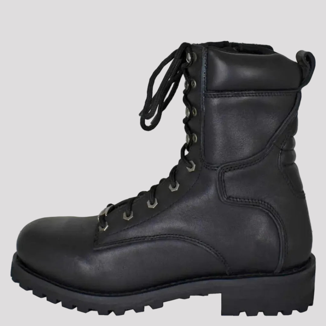 Open Road Men's 8" Quilted Motorcycle Boots-2