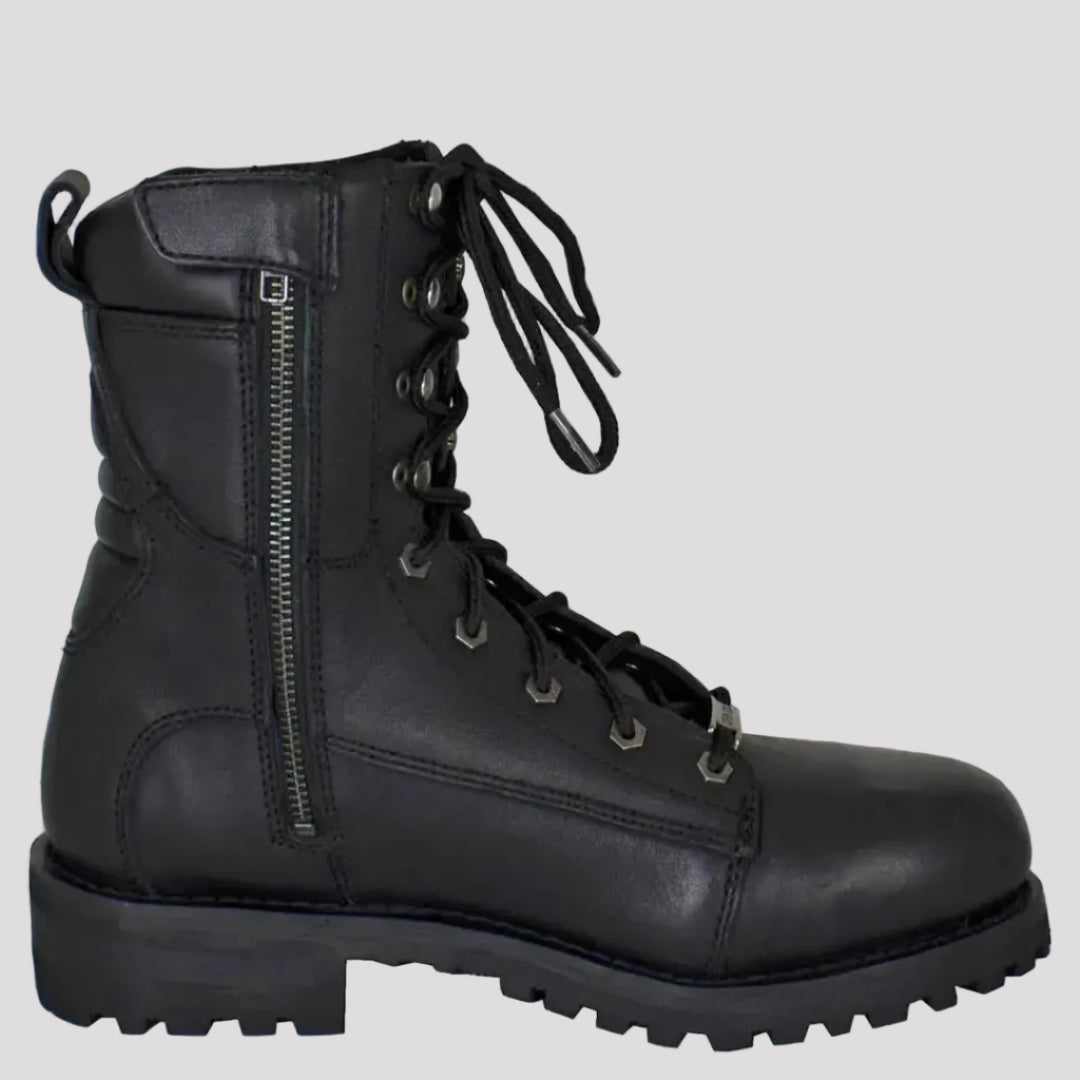 Open Road Men's 8" Quilted Motorcycle Boots-3