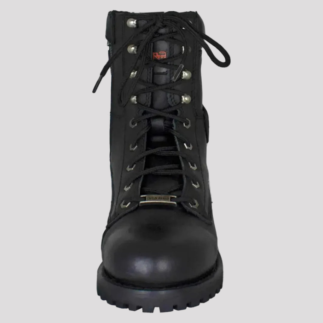 Open Road Men's 8" Quilted Motorcycle Boots-4