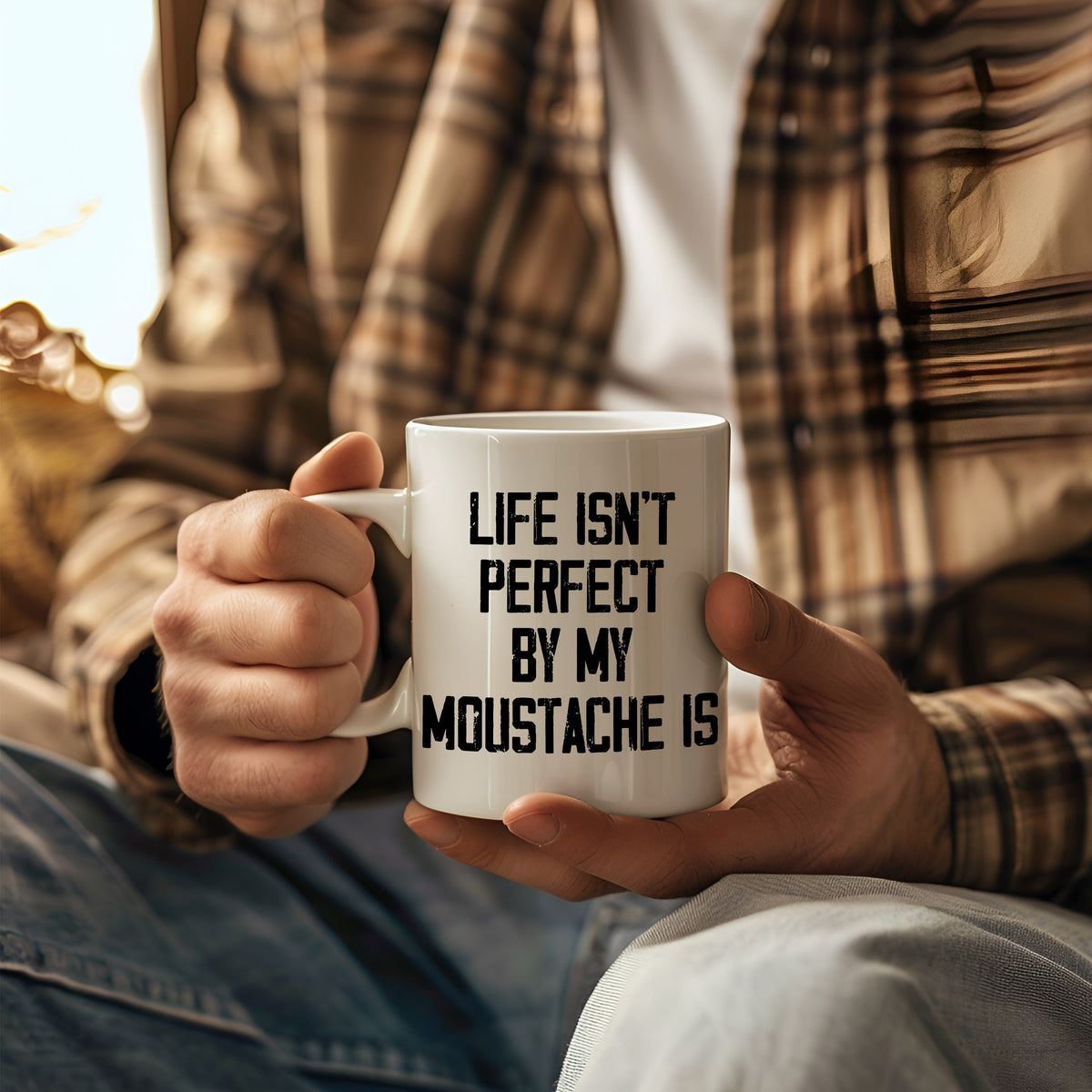 Life Isn't Perfect but my beard/moustache is | 15oz ceramic coffee mug-2