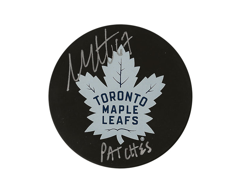 Max Pacioretty Autographed Toronto Maple Leafs Souvenir Puck Inscribed "Patches"-1