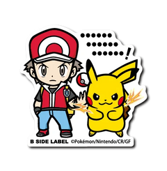 Pokémon - Red & Pikachu Small Sticker (B-SIDE LABEL)-1