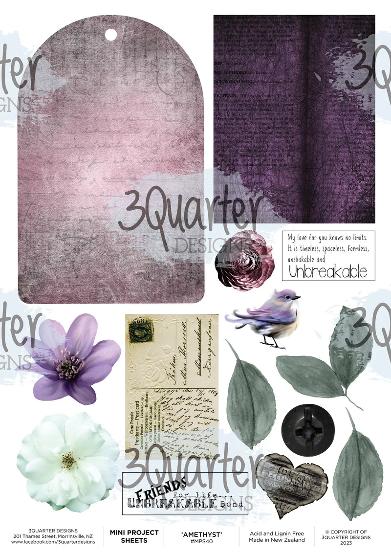 3Quarter Designs - Enchanted Amethyst - Mini Project Sheet-1