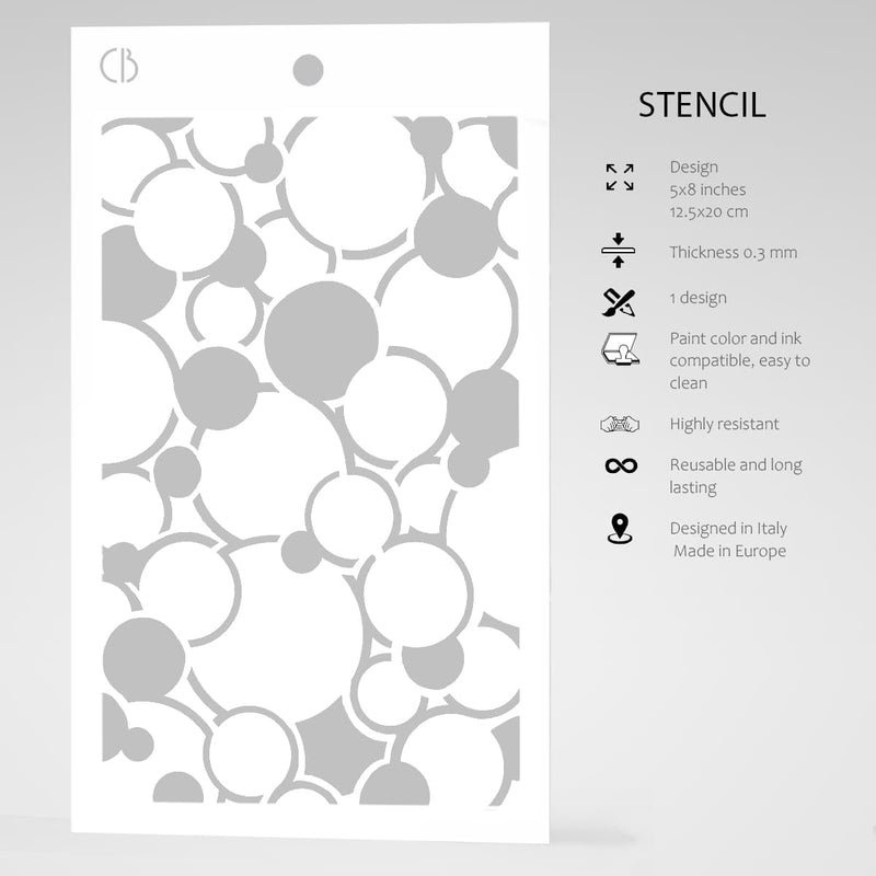 Texture Stencil 5"x8" Bubbles-5