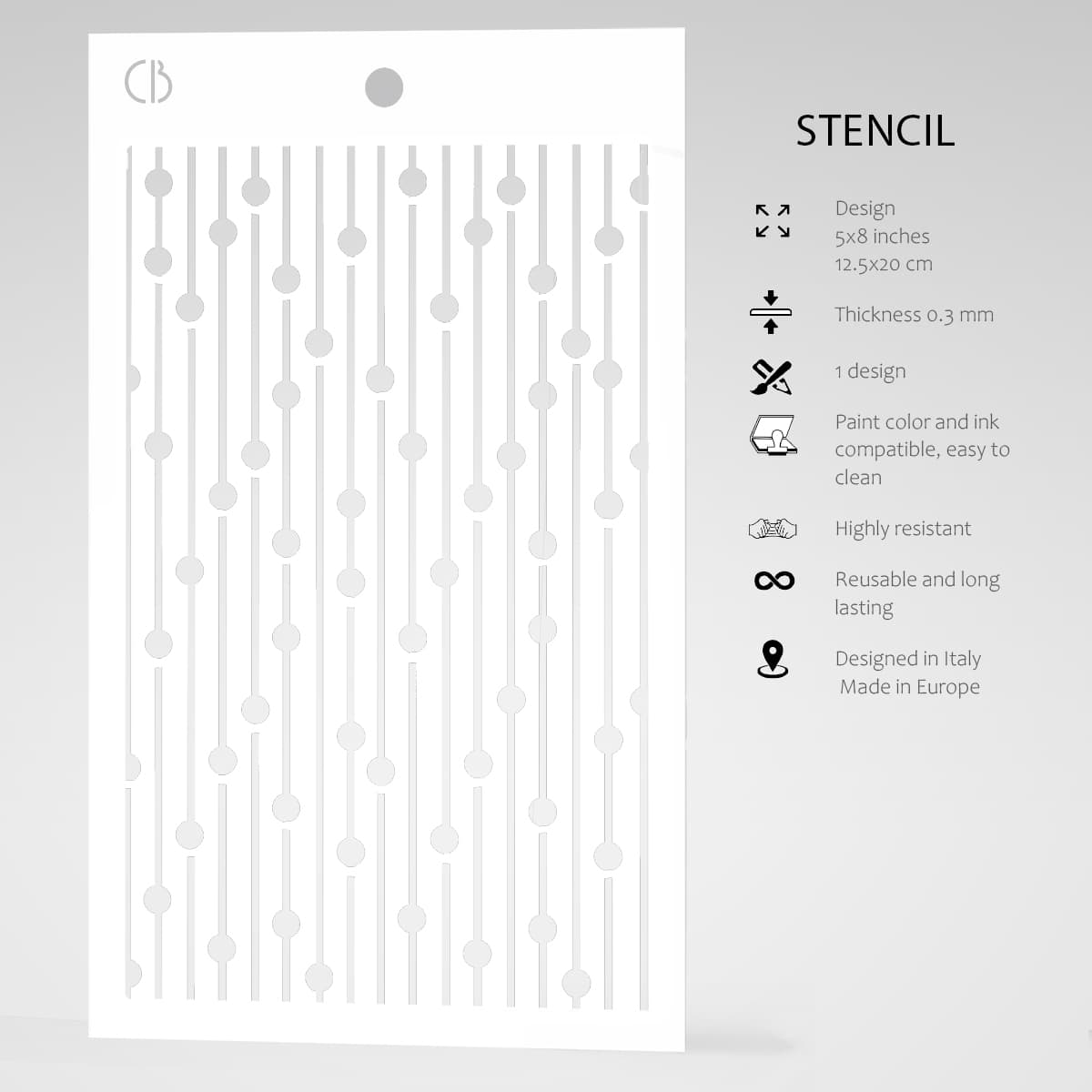 Texture Stencil 5"x8" Bead Curtain-5