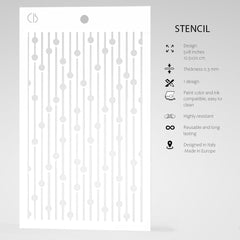 Texture Stencil 5"x8" Bead Curtain-5