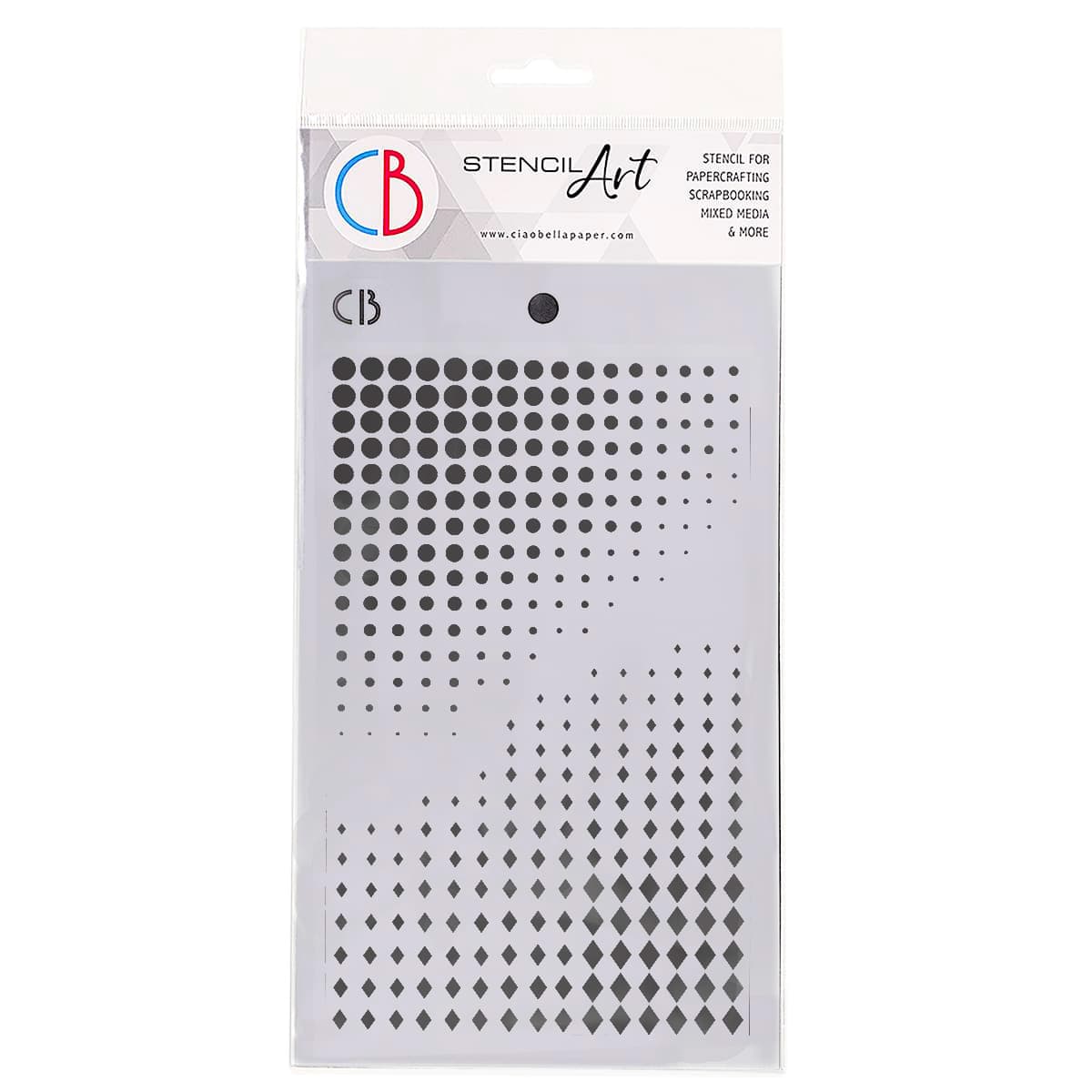 Texture Stencil 5"x8" Dots & Diamonds-1