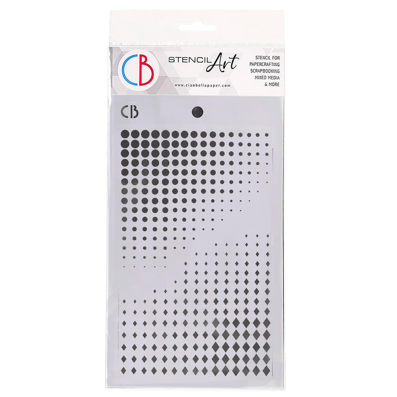 Texture Stencil 5"x8" Dots & Diamonds-1