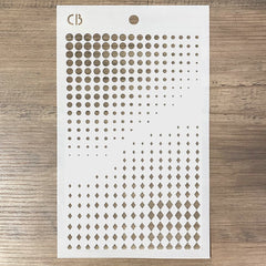 Texture Stencil 5"x8" Dots & Diamonds-2