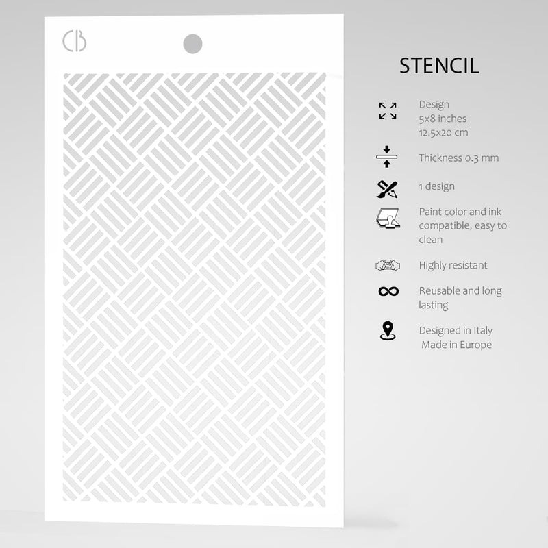Ciao Bella Texture Stencil 5"x8" Rug-5
