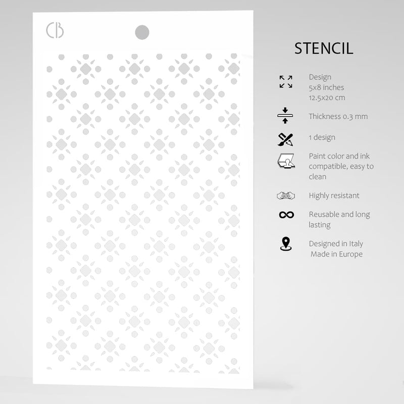Texture Stencil 5"x8" Sangallo Lace-5