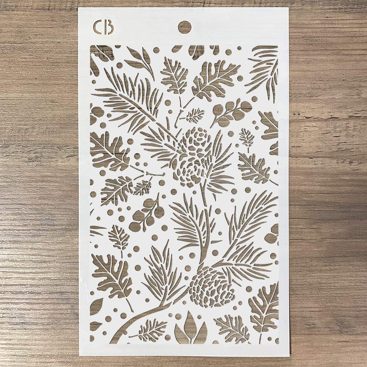 Ciao Bella Texture Stencil 5"x8" Autumn Leaves-2