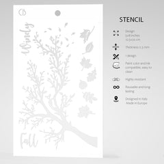 Ciao Bella Texture Stencil 5"x8" Windy Fall-5