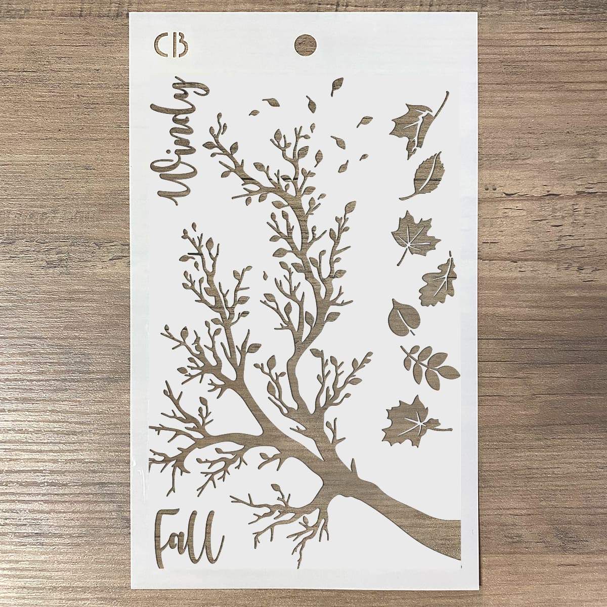 Ciao Bella Texture Stencil 5"x8" Windy Fall-2