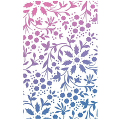 Ciao Bella Texture Stencil 5"x8" Winter Flowers-3