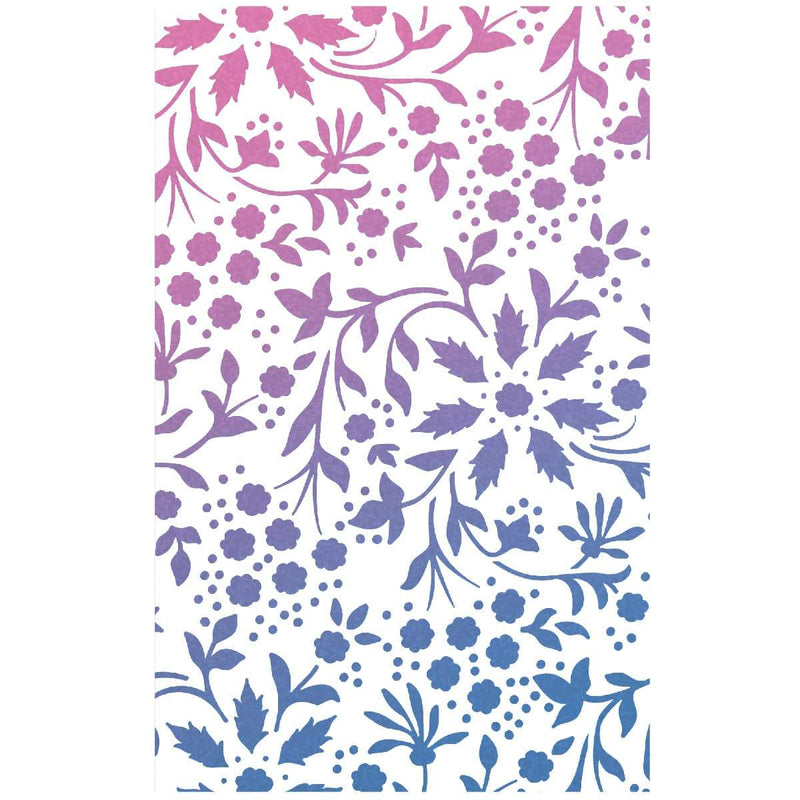 Ciao Bella Texture Stencil 5"x8" Winter Flowers-3